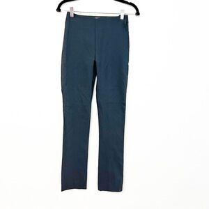 MM.Lafleur stretch cropped left side zip buttoned gray pants